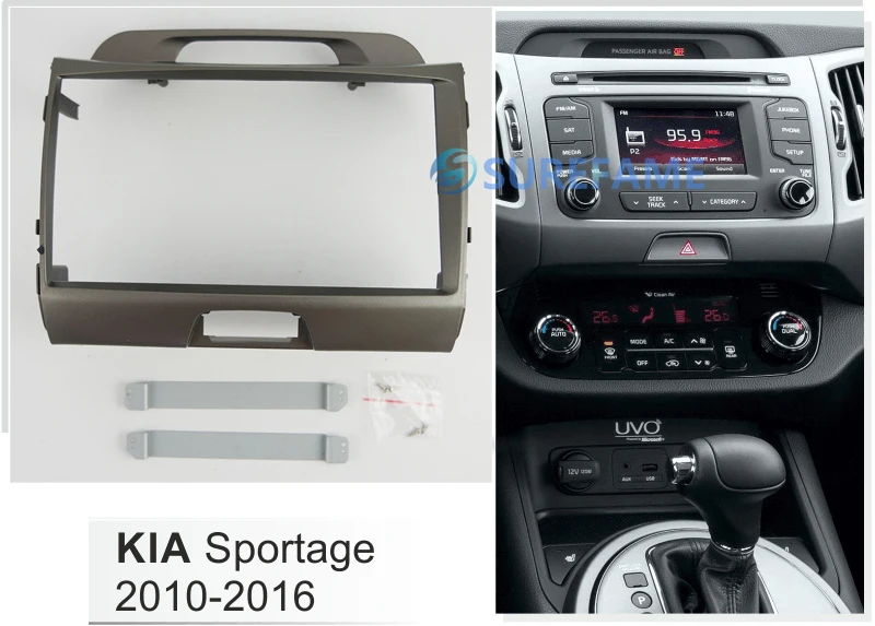9 дюймов Автомобильная панель радио для KIA Sportage 2010- Dash Kit установка Переходная рамка адаптер накладка 9 дюймов крышка консоли