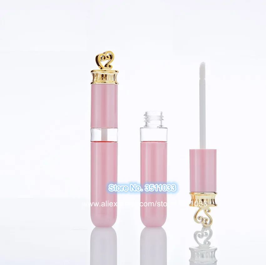 Пустой Розовый Блеск для губ 7 мл пластиковая элегантная бутылка помады сделай
