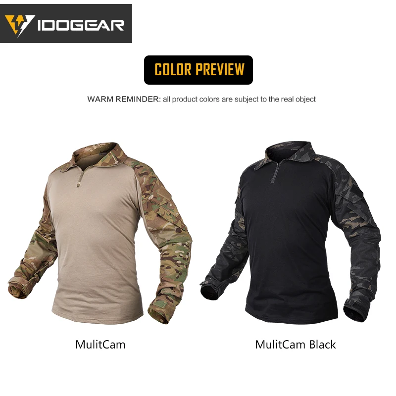 IDOGEAR Ghillie костюм боевой G3 тактическая рубашка Охота страйкбол одежда военная Камуфляж Мультикам черный 3101
