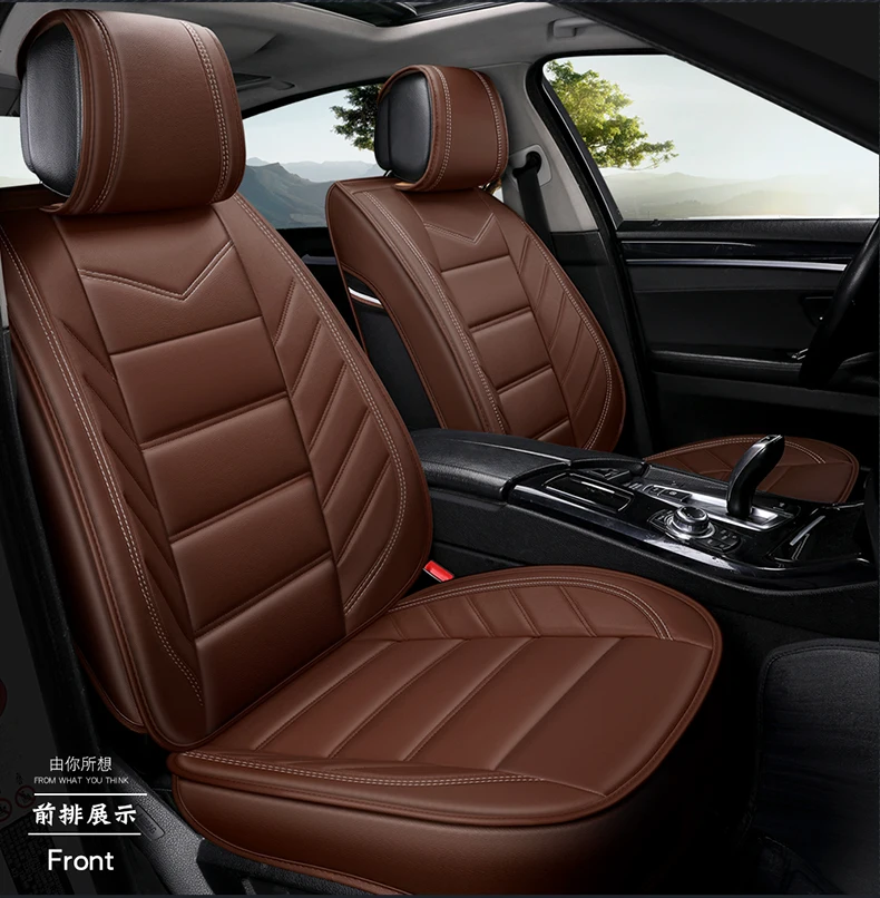 Чехол для автокресла из искусственной кожи для VW Amarok Bora CC Golf Variant Santana T-Roc jetta 4 6 mk5 mk6 Tiguan L Touareg