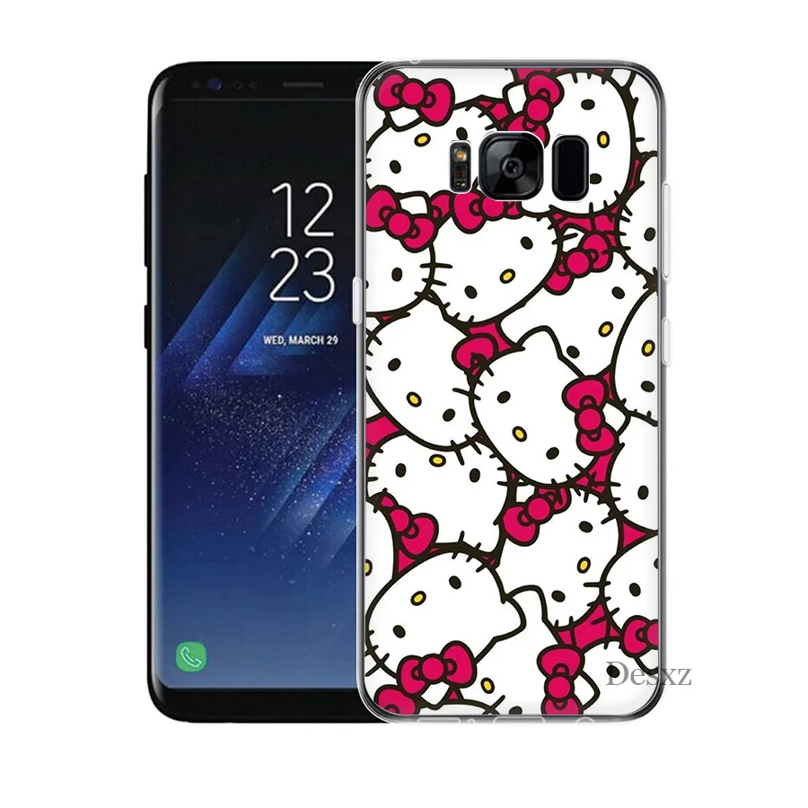 6 Задняя накладка чехла из ТПУ для samsung Galaxy S7 Edge S8 S9 Plus Note 8 9 популярный модный hello kitty - Цвет: 6