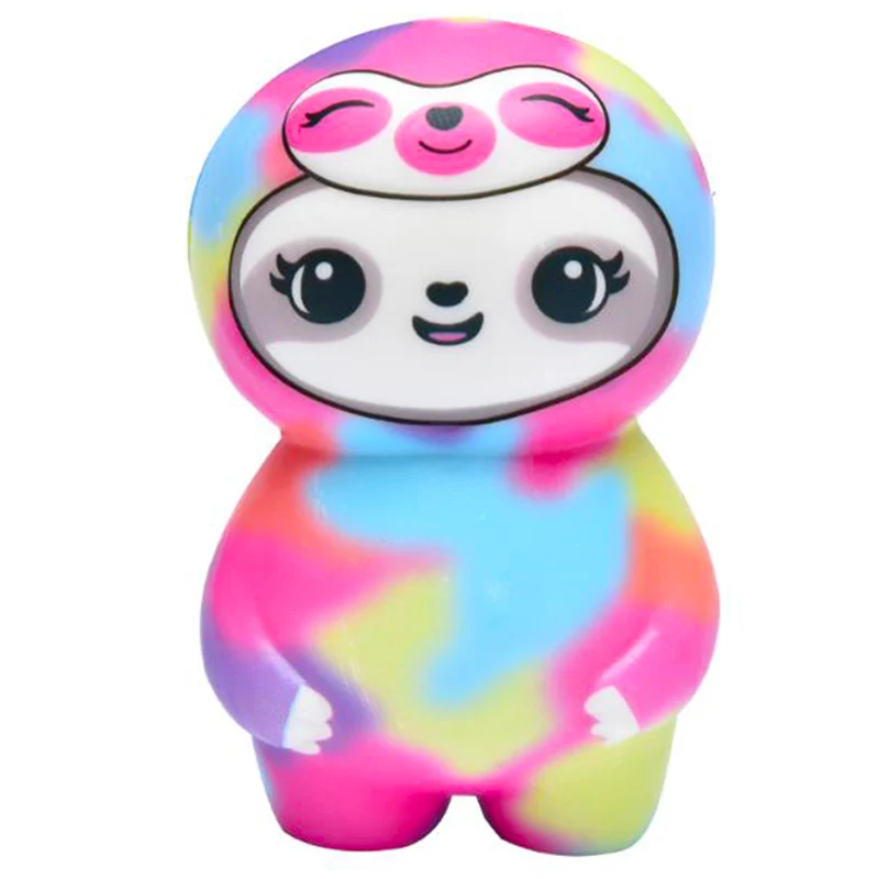 Гигантский красочный Ленивец мягкий медленно поднимающийся Kawaii кукла Ароматизированная облегчение стресса мягкая сжимающая игрушка Забавная детская игрушка подарок для детей