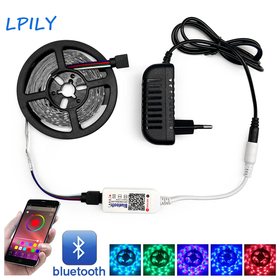 IPILY RGB светодио дный полосы света 5 м 10 2835 SMD гибкая светодиодная лента диод +