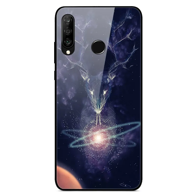 15 Для huawei P30 Lite чехол P30Lite глянцевое стекло TPU рамка твердая задняя крышка для huawei P30 Lite MRA-LX1M Nova 4E P 30 Lite чехол - Цвет: 15
