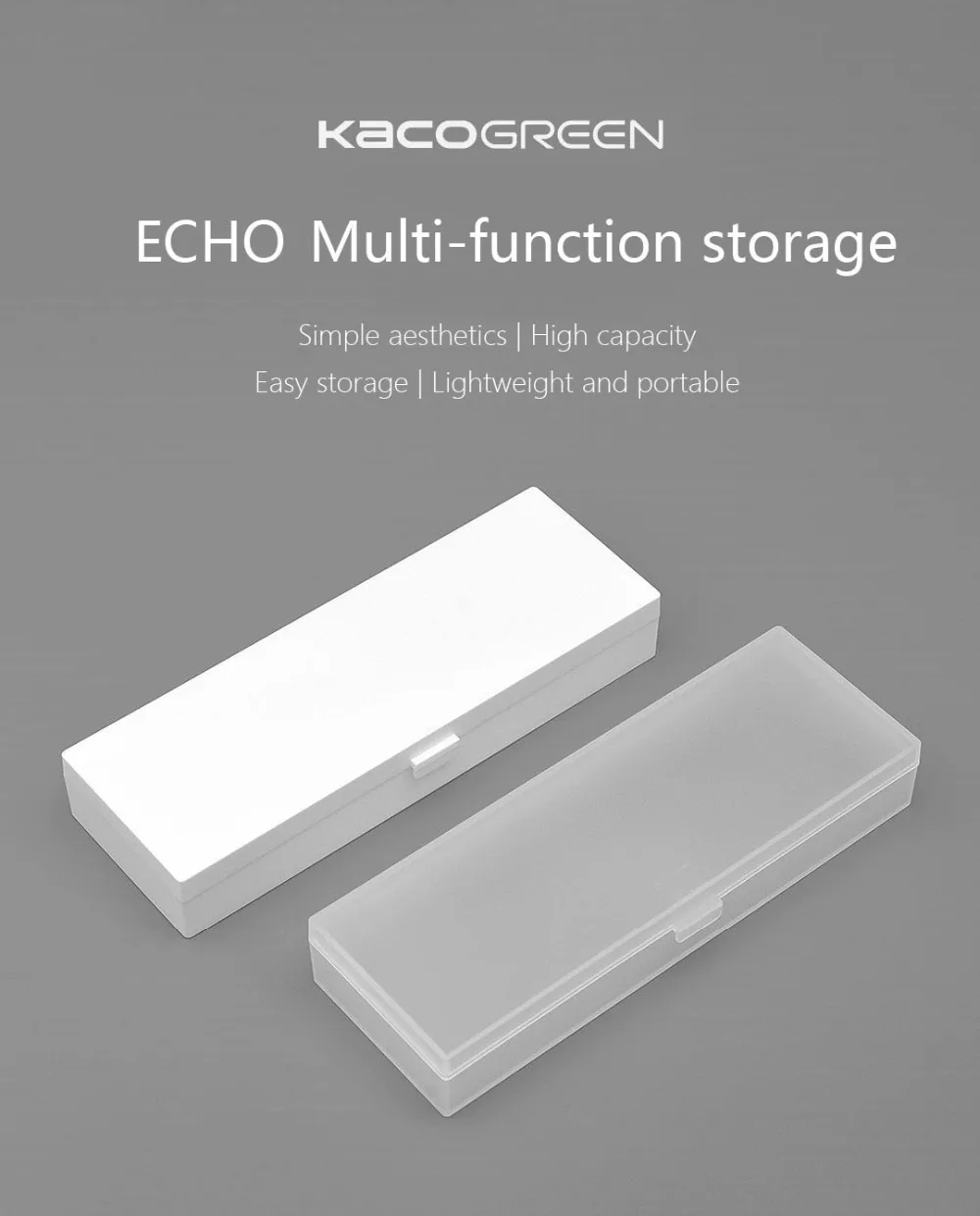 Xiaomi KACO ECHO канцелярский держатель многофункциональный ящик для хранения большой емкости Настольный органайзер коробка для хранения канцелярских принадлежностей 2 шт