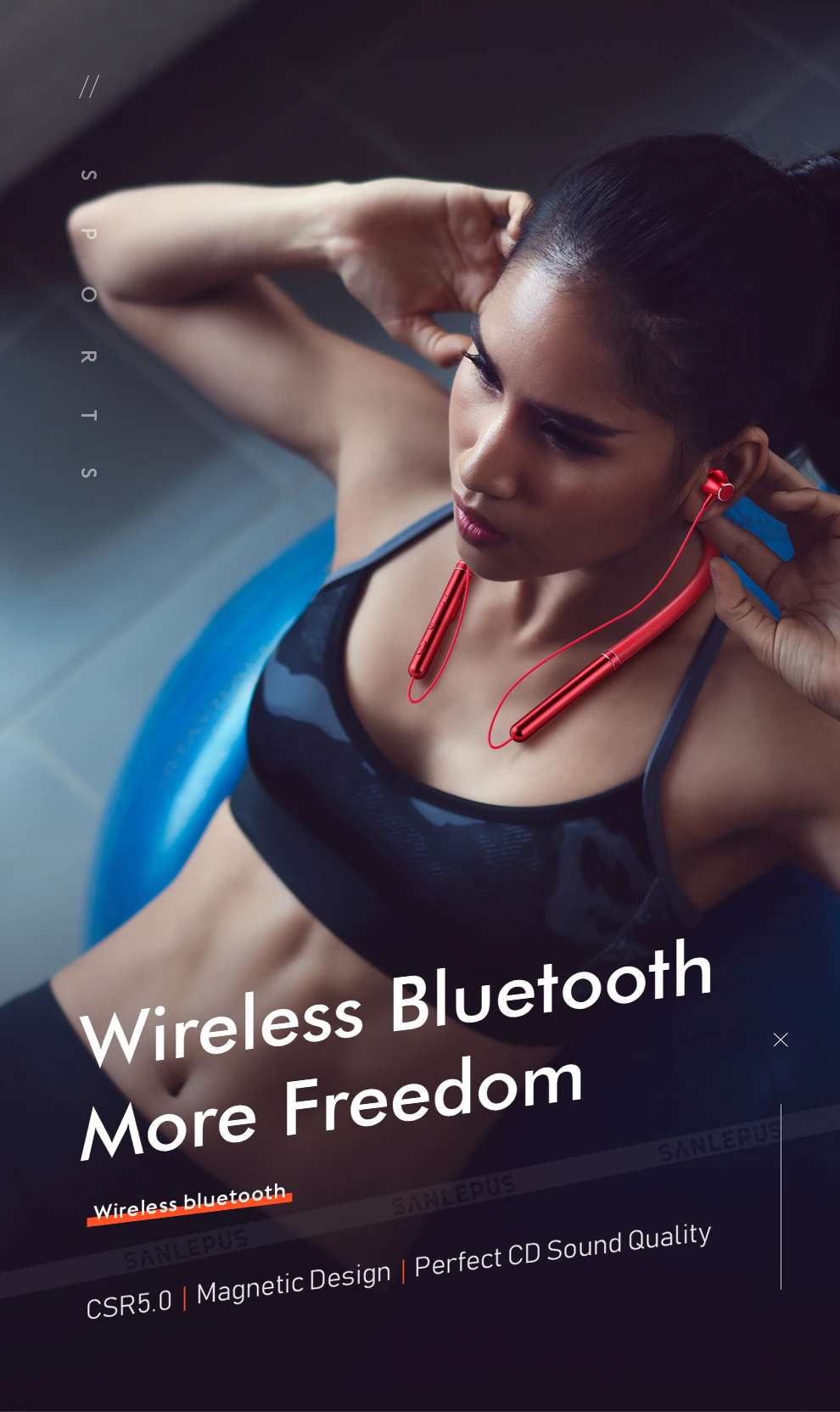 SANLEPUS Спортивные Беспроводные Bluetooth наушники, наушники, беспроводные наушники с микрофоном, Bluetooth гарнитура для мобильного телефона