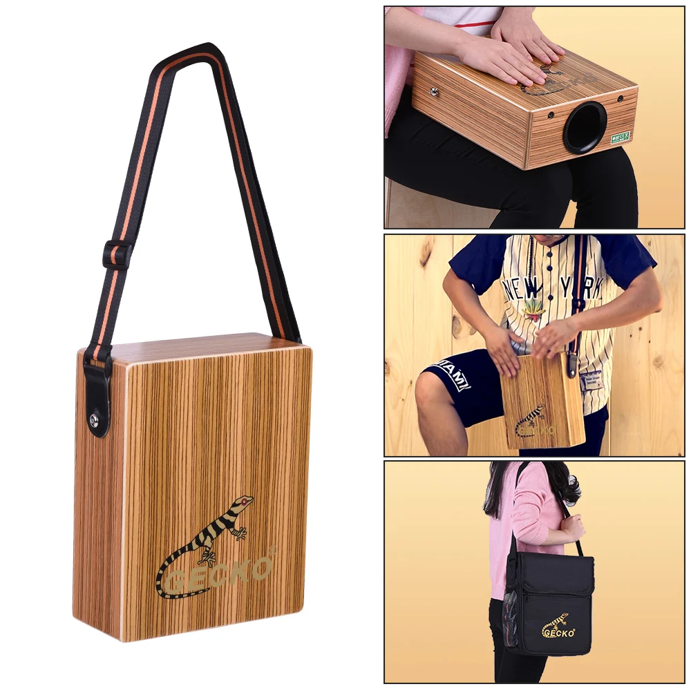 GECKO C 68Z Портативный путешествия Cajon коробка барабан ручной зебрано ударный