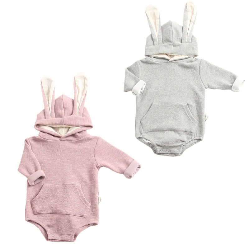 

Celveroso Hooded Baby Romper cute rabbit ear Jumpsuit Jumper Outfits Long Sleeve Cotton Boy&Girl Kids Baby Rompers NewBorn cloth
