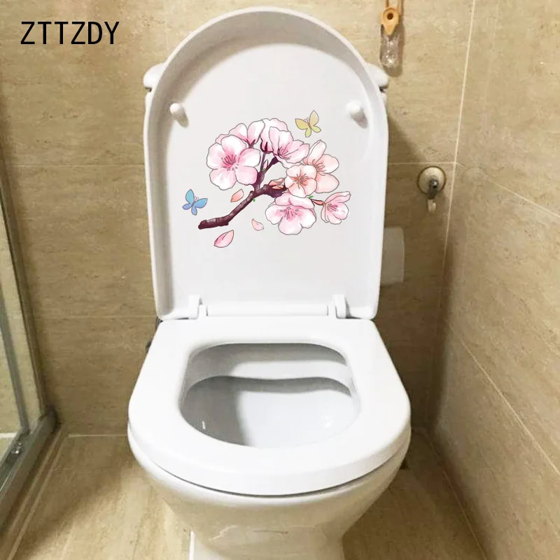 ZTTZDY 24 1*19 6 см розовые вишневые бабочки креативные наклейки на стену для спальни |