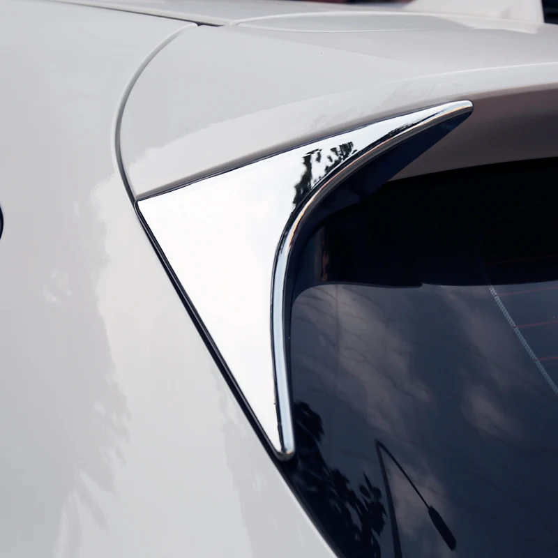 

For Mazda CX-5 2015 2016 ABS chrome rear tail window windscreen windshield spoiler side triangle cap trim car auto cover