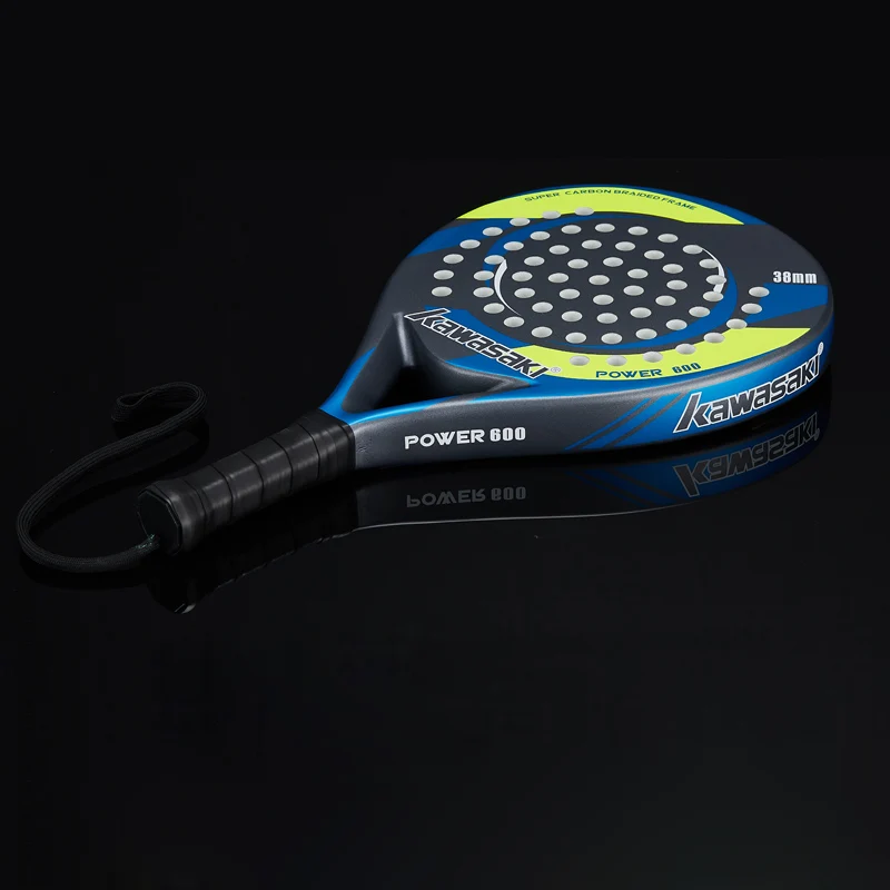 Kawasaki POWER 600 Padel ракетка 38 мм теннисная паделл ракетка для юного игрока карбоновая рама Мягкая EVA лицо с веслом сумка - Цвет: Зеленый