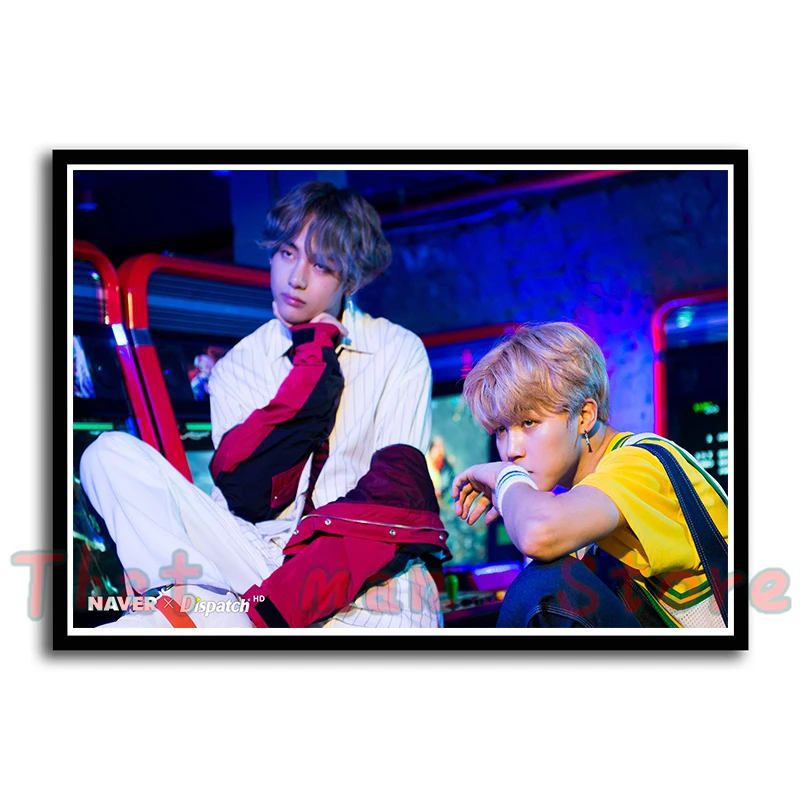 Kpop bangtan Плакаты для мальчиков любят себя Kpop музыка наклейки на стену Высокое разрешение украшение дома искусство дома 42*30 см без рамки