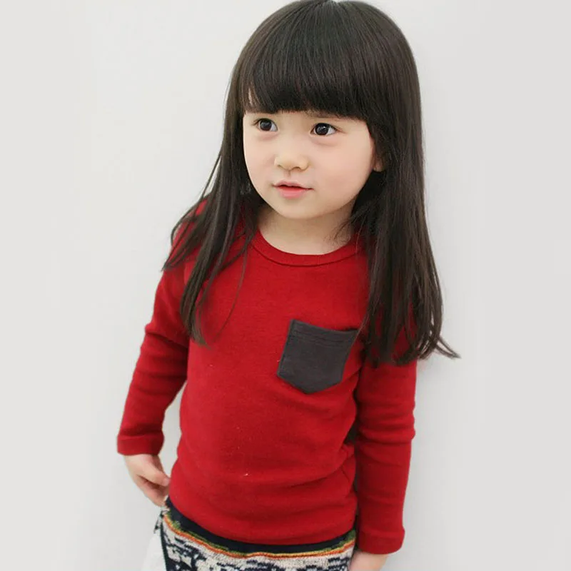 Осень зима 2019 Детские рубашки для девочек рубашка с длинным рукавом маленьких
