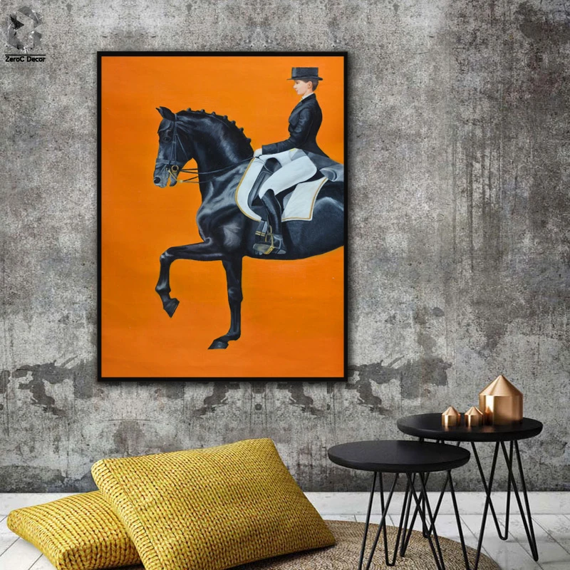 

Modern Equestrian Printing Art Canvas Paintings Poster, Horse Wall Picture for Living Room Home Decor