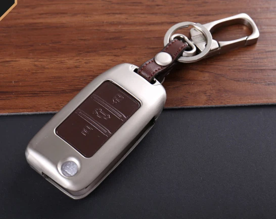 

1pc for MG ZS Remote control key bag cover Metal + top layer leather