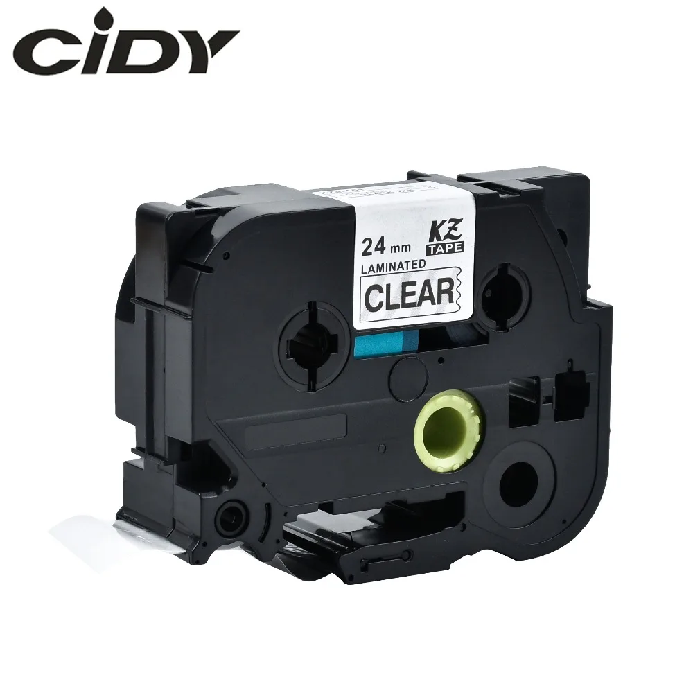 CIDY Tze 151 Tz151 черный на прозрачной ламинированной совместимой P touch 24 мм tze-151 tz-151 tze151 этикетка Кассетный картридж