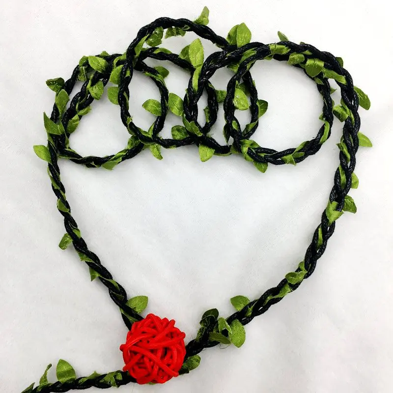 Винтажная сатиновая гирлянда 3 ярда с листом зелеными поддельными растениями