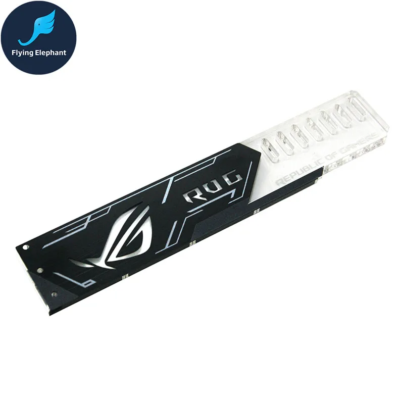 Black ROG Держатель для видеокарт VGA, поддержка GPU, рамка RGB/Aurora, дистанционное управление, синхронизация света, поддержка ASUS AURA, алюминий+ акрил, Новое поступление - Цвет лезвия: Black ROG