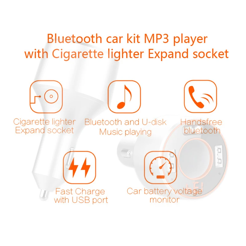 Fdoman алюминиевый сплав двойной USB автомобильный Bluetooth комплект громкой связи