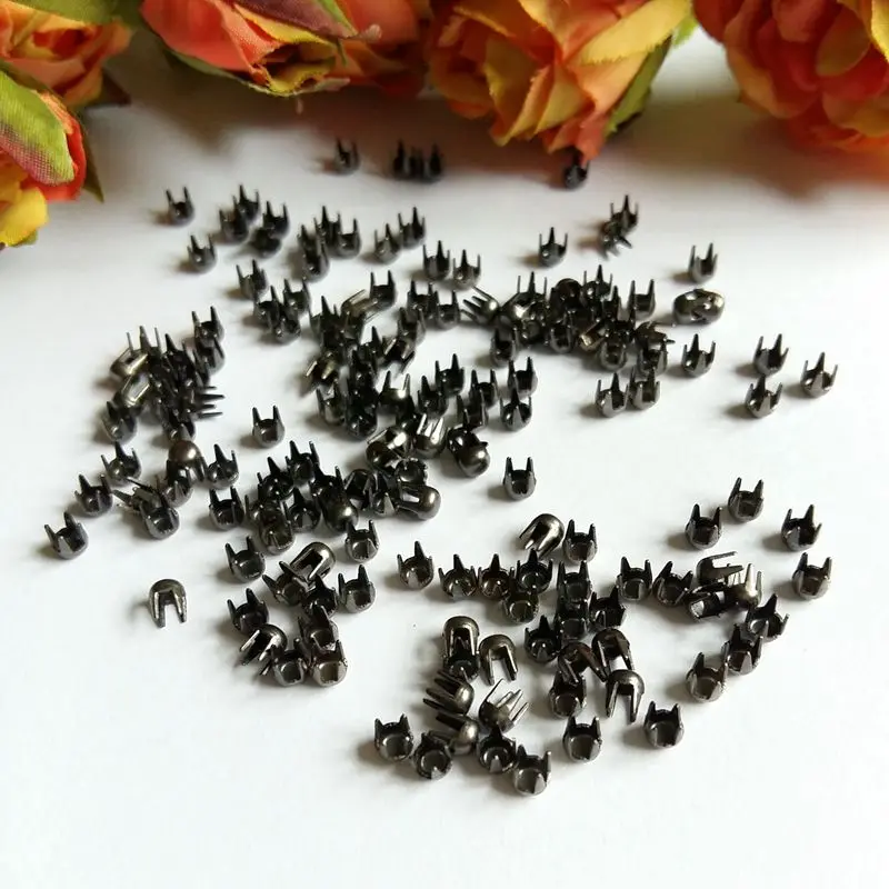 Черные круглые купольные заклепки с шипами 500 шт. 3 мм в стиле панк рок сделай сам