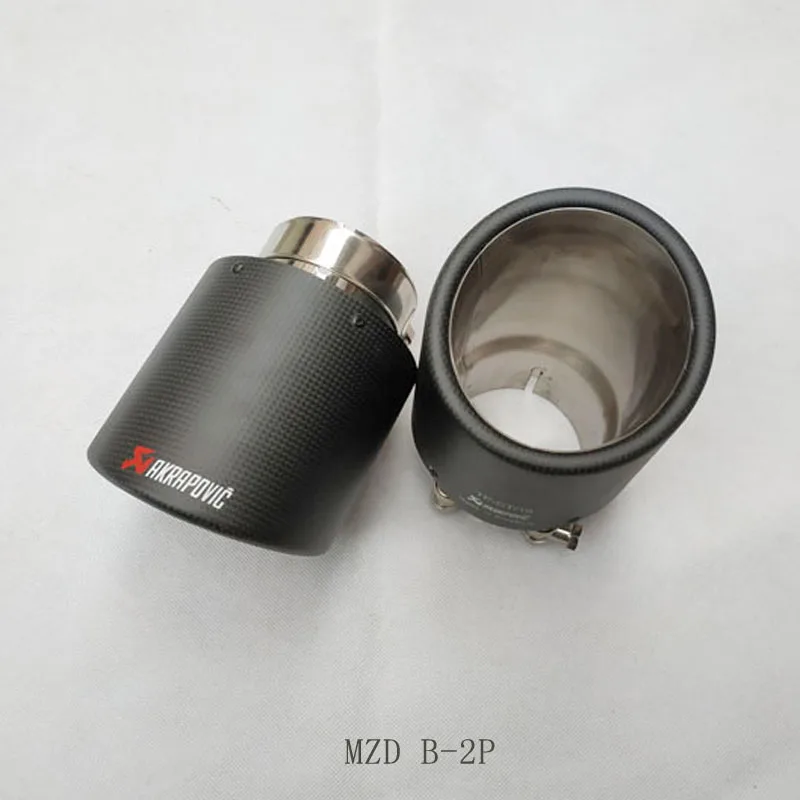 2pcs mzd b2 Глушитель выхлопной трубы из углеродного волокна автомобильные аксессуары выхлопной трубы для mazda CX-3 cx-4 CX-5 cx-8 CX-9 cx на возраст 3, 4, 5, 8, 9, cx3 cx4 cx5 cx8 cx9 - Цвет: 2pcs mzd b2