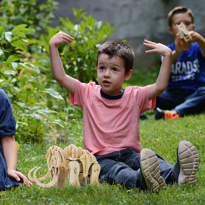 Robud деревянный динозавр 3D головоломка подвижная игрушка фигурки модель
