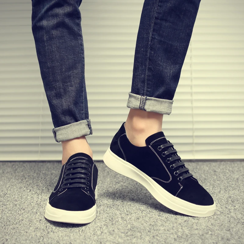 BIMUDUIYU 2019 New Mens Casual walking Shoes Pig Suede leather Sneakers Breathable Yellow Brand Flats Oxford | Обувь