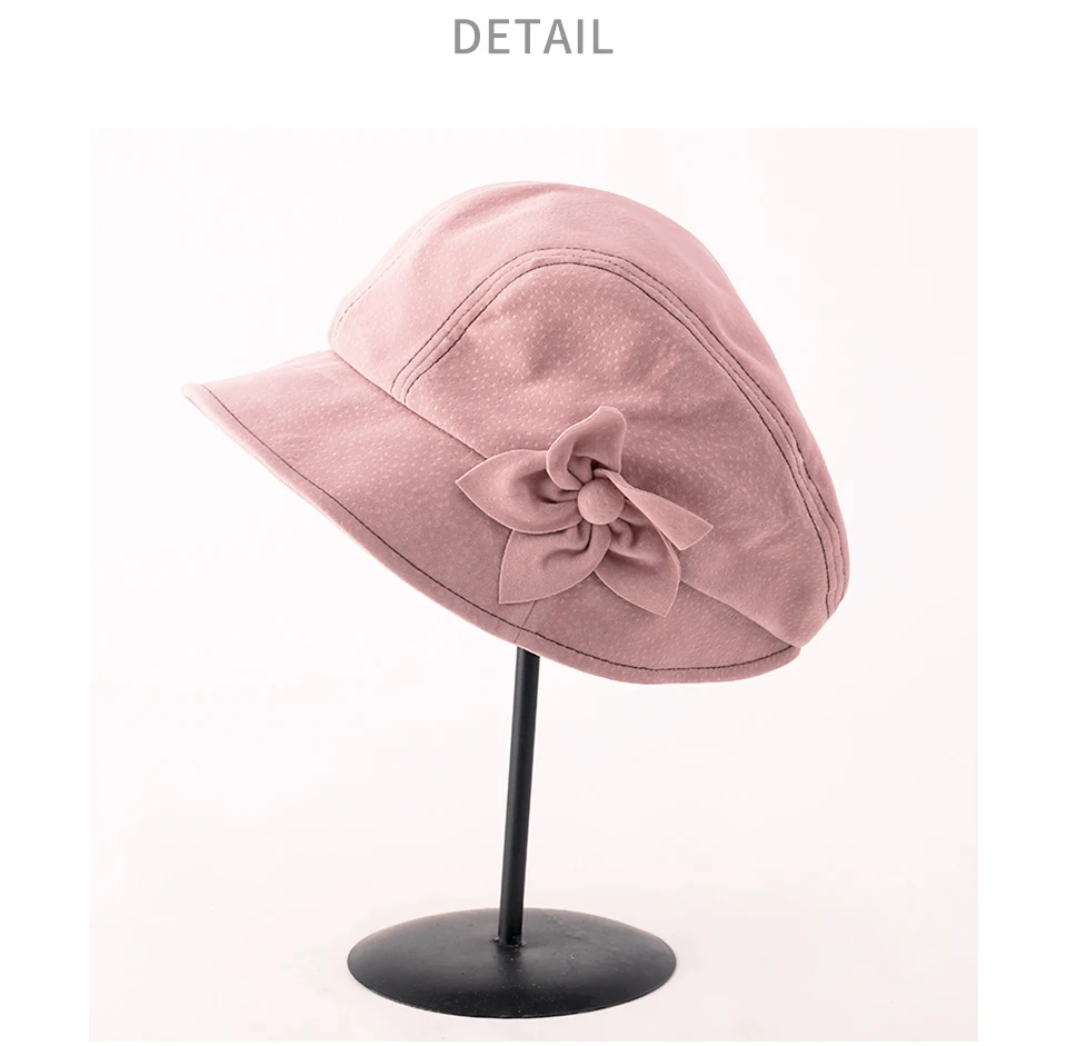 Beret round face winter octagonal hat female holiday vacation wild pink hat female hat sunshade face cap