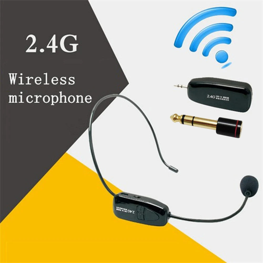 Беспроводной микрофон 2 4G гарнитура для речи Мегафон радиомикрофон