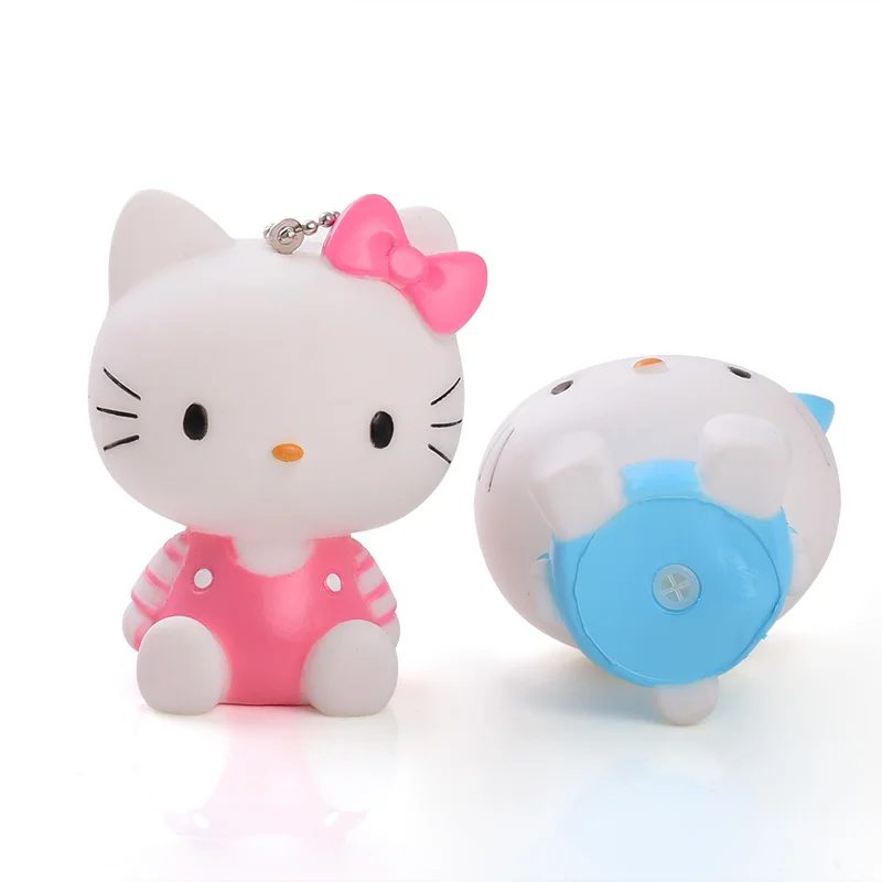 Милый брелок Hello Kitty, женская кожаная цепочка для ключей, сумка, очаровательный меховой шар, помпон, брелок для ключей, автомобильный брелок, подвеска
