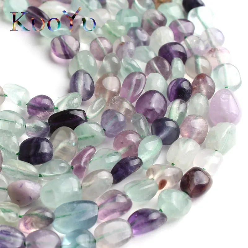 Цветные бусины из флюорита естественный неправильной формы 6 8 мм свободные