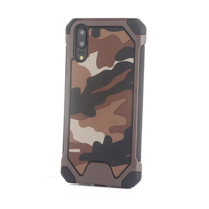 Brown Военный камуфляж Телефон чехол для Huawei P10 P20 Lite P30 mate 20 Pro P Smart двухслойный панцири противоударный чехол из ТПУ - Цвет: Brown