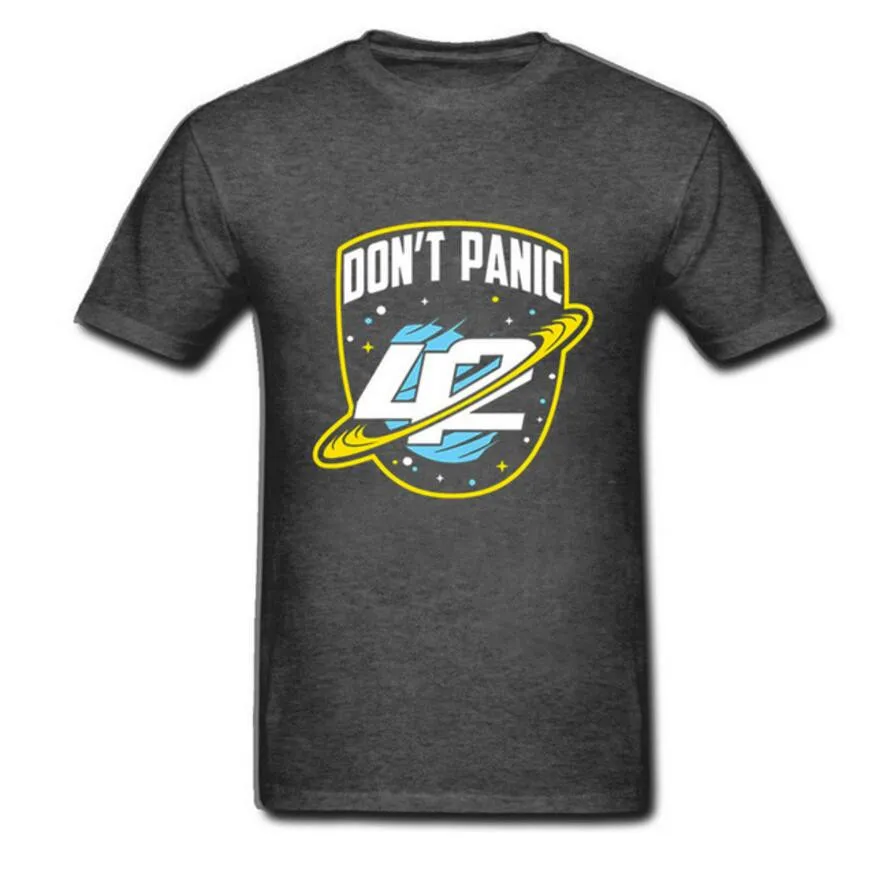 Мужская футболка с надписью dont panic sci-fi 42 модель camiseta в стиле ретро 2019 | одежда