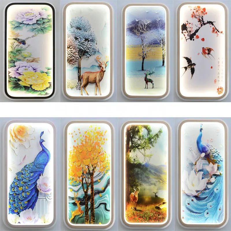 23 Вт художественный декор картина гостиная настенный светильник s с 3 Диммируемый