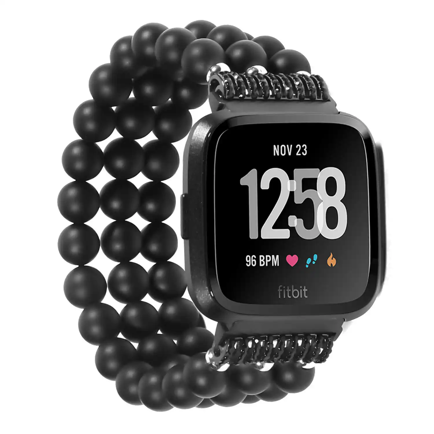 Роскошный ремешок с жемчужными бусинами для Fitbit Versa сменный часов блестящие