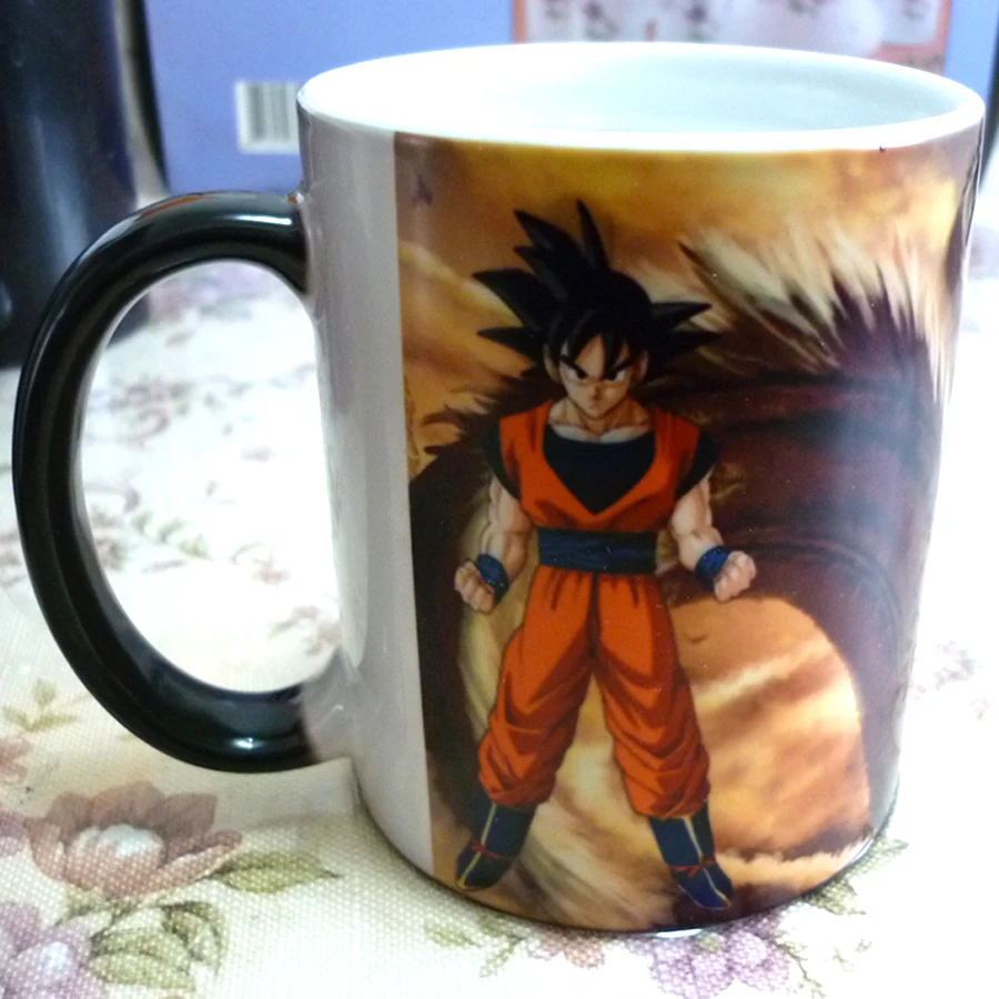 1 шт. Dragon Ball Z Кофе кружка сын Goku vegeta меняющие цвет кружки Аниме Драконий жемчуг зет теплочувствительная выявить волшебная кружка чашка