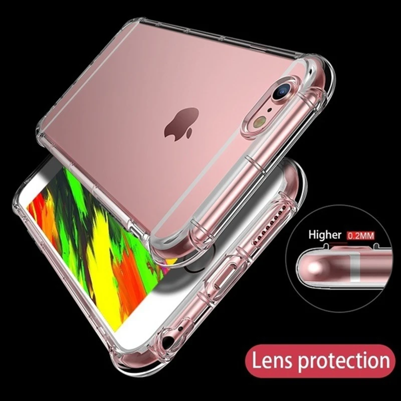 Четырехугловая подушка безопасности противоударный чехол для iPhone X XS 10 8 7 6 6S Plus