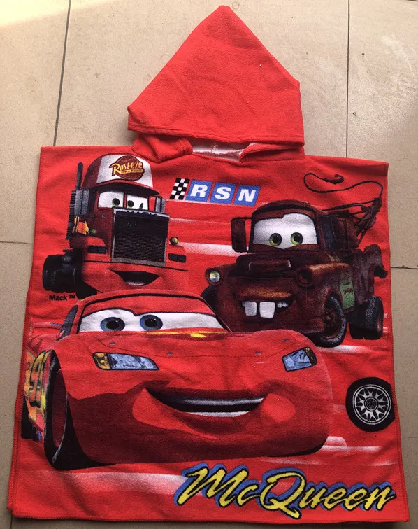 Disney 50x100cm Children's Cotton Cartoon Spider-man Frozen Elsa Anna Cars bath towel baby boy girl beach towel cloak towel gift
