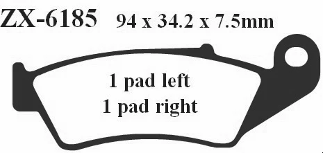 Внедорожная полуметаллическая передняя тормозная колодка для SUZUKI RM125 RM 125 T-K 1996 -