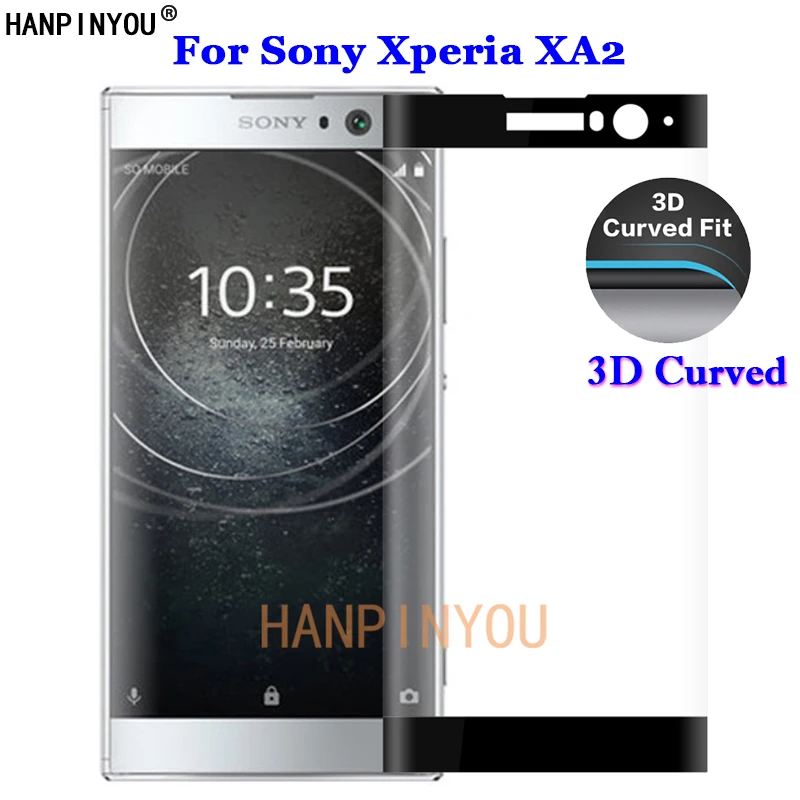 

For Sony Xperia XA2 / Dual H3113 H3123 H3133 H4113 5.2" 3D Full Coverage Curved Tempered Glass 9H Premium Screen Protector Film
