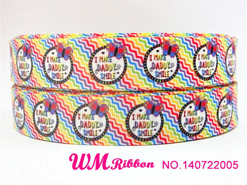 Q&ampN ribbon 7/8inch 22mm Mother and Father Day printed grosgrain 50yds/roll free shipping for hair bows or accessory | Дом и сад