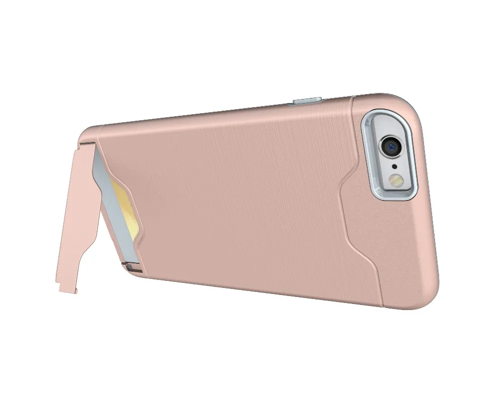 Роскошный чехол 2 в 1 для iPhone 6 Plus защитный со скрытым слотом карт подставка