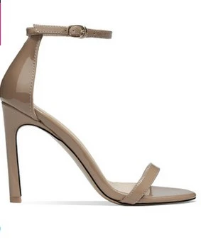 Patent leather 8cm JIANBUDAN/стильные туфли из лакированной кожи на высоком каблуке; Босоножки на каблуках Для женщин модные летние женские туфли-лодочки на каблуке 6 см; на высоких каблуках 8 см женские сандалии для офиса, большие размеры 34-40 - Цвет: Patent leather 8cm
