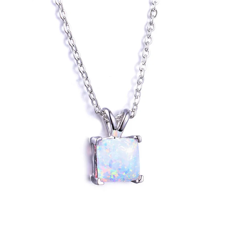 Женское Ожерелье в стиле бохо с маленькими квадратными подвесками модное