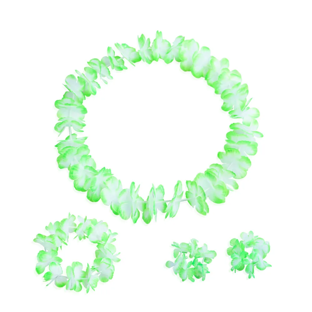 Гавайские вечерние украшения воздушный шар в форме ананаса баннер держатель стакана для напитков Гавайские вечерние принадлежности летние тропические Фламинго вечерние сувениры - Цвет: 4pcs wreath kit 4