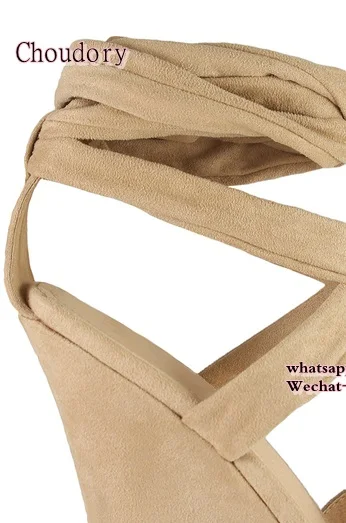 Сандалии женские на высокой танкетке босоножки-гладиаторы толстой платформе с