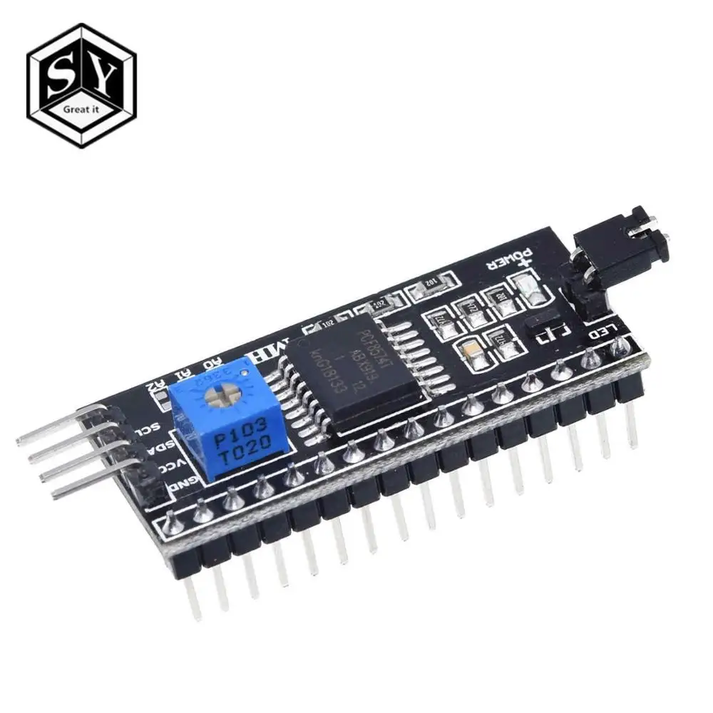 lc1602 module ЖК-дисплей GREAT IT lcd 1602+ ЖК-модуль 1602, синий/зеленый экран PCF8574 IIC/igc lcd 1602 - Цвет: lc1602 module