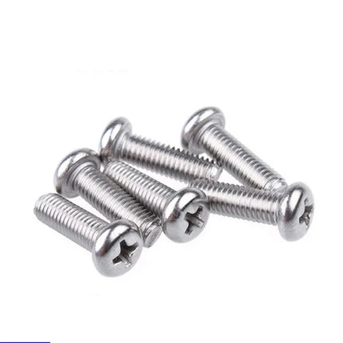 100 шт. M2 круглая головка из нержавеющей стали стандартная винтовые крестики