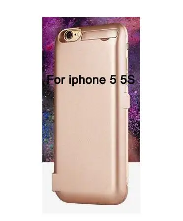 for i5 rose gold Беспроводное зарядное устройство на заднюю панель с зажимом для аккумулятора, чехол для телефона 5000 мАч для apple iPhone 5 5S 6 6s 7 6 plus 6G 7 plus 5G 7 plus i6 - Цвет: for i5 rose gold