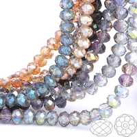 olingart 346810mm round glass beads rondelle austria faceted crystal mixed color change loose bead diy jewelry making